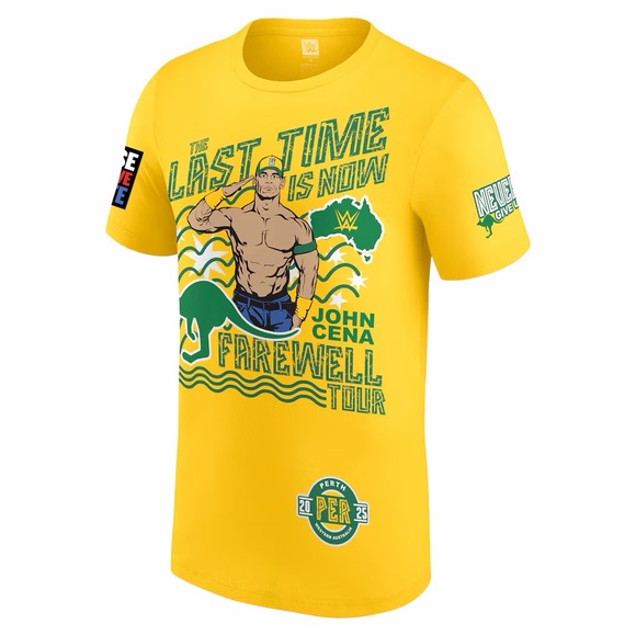 WWE Yellow Farewell Tour Men's T-Shirt limited edition in plastic